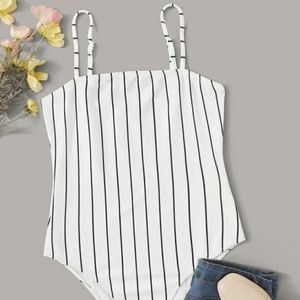 White-Stripped Tank Top